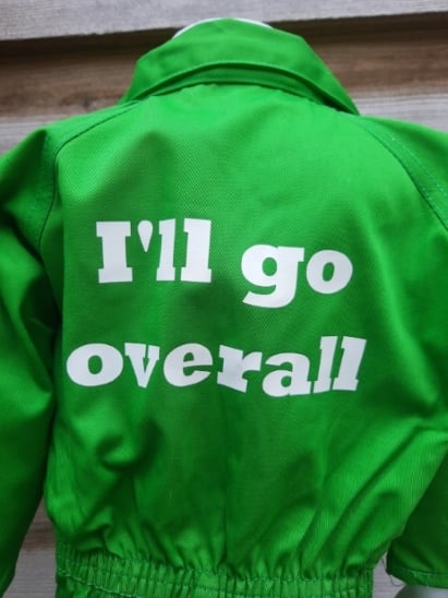 Groene Overalls met print volwassenen