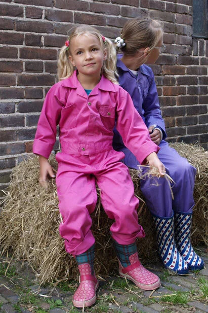Groene Kinderoveralls met geborduurde naam