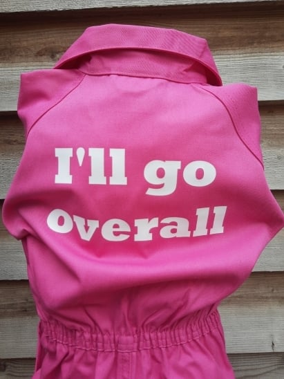 Roze Overalls met print volwassenen