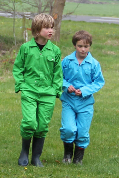 Groene Kinderoveralls met geborduurde naam